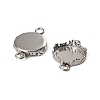304 Stainless Steel Connector Cabochon Settings STAS-NH0003-01P-2