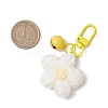 5Pcs 5 Colors Flower Cotton Pendant Decorations HJEW-JM02916-4