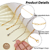 12Pcs 316L Surgical Stainless Steel Paperclip Chain Necklaces NJEW-HS00005-4