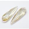 Faceted Teardrop Glass Pendants GLAA-O008-E03-2