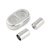 304 Stainless Steel Slider Stopper Beads and Cord End Caps STAS-P224-03P-2