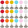 180Pcs Flat Round Baking Paint  Zinc Alloy Snap Rivet Butt Screw FIND-GF0009-30A-7
