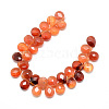 Dyed Natural Red Agate Gemstone Beads Strands X-G-T006-09-2