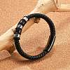 Braided Leather Cord Bracelets for Men BJEW-Z081-11EB-01-2