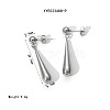 Elegant Teardrop Stainless Steel Stud Earrings GH1263-4-1