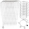 304 Stainless Steel Paperclip Chains Necklaces & Bracelet Jewelry Sets SJEW-SC0001-07P-1