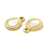 Natural White Shell Teardrop Charms STAS-J401-VC667-3
