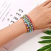 10Pcs 10 Style Handmade Polymer Clay Heishi Surfer Stretch Bracelets Set BJEW-SW00048-5