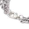 Halloween Theme 304 Stainless Steel Figaro Chains Multi-strand Bracelets BJEW-JB12094-01-4