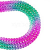 2 Strands Baking Paint Transparent Glass Beads DGLA-TA0001-20C-1
