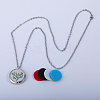 Stainless Steel Tree Branch Diffuser Locket Pendant Necklaces with Colorful Aromatherapy Pads Inside TJ3035-2