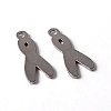 October Breast Cancer Pink Awareness Ribbon Alloy Enamel Pendants LS-EA546Y-2-2