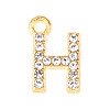 Golden Tone Alloy Rhinestone Pendants PW-WGCC773-08-1