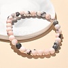 Natural Zebra Jasper Bead Stretch Bracelets X-BJEW-K212-A-035-7