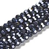 Electroplate Opaque Glass Beads Strands LS-EGLA-A035-P8mm-A18-1