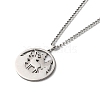 Non-Tarnish 304 Stainless Steel Double Layer Pendant Necklaces NJEW-D047-02P-2