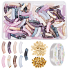  DIY Imitation Gemstone Curved Tube Bracelet Making Kit DIY-NB0007-30-1
