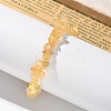 Chips Natural Citrine Beaded Stretch Bracelets X-BJEW-JB01826-08-7