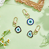 DICOSMETIC 3Pcs 3 Styles Evil Eye Alloy Enamel Pendant Decoration KEYC-DC0001-22-4