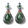 Tibetan Style Alloy Brooches JEWB-A021-04AS-04-1
