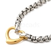 202 Stainless Steel Box Chain Necklaces STAS-A100-18G-1