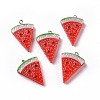 Opaque Resin Fruit Pendants RESI-H144-07-3