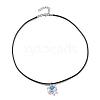 Waxed Cord Necklaces NJEW-P310-03P-01-2