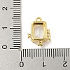 Rectangle Rack Plating Brass Micro Pave Cubic Zirconia Charms KK-P277-23G-01-3