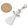 Angel Glass Seed Beads Pendants Decrotions HJEW-MZ00112-02-3