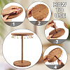 Round Wood Jewelry Necklace Display Organizer Hanging Tower Rack NDIS-TAC0001-01A-5