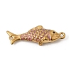 304 Stainless Steel Enamel Fish Connector Charms STAS-B128-55G-03-1