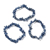 Natural Kyanite Chip Beads Stretch Bracelets for Men Women BJEW-L693-001-1