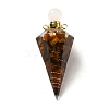 Natural Tiger Eye Perfume Bottle Pendants G-H285-01G-05-1