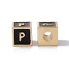 Rack Plating Brass Enamel Beads KK-B060-04G-01P-1