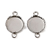 304 Stainless Steel Connector Cabochon Settings STAS-NH0003-01P-1