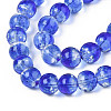 Handmade Luminous Transparent Lampwork Beads Strands LAMP-T017-04F-3