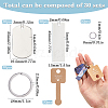 DIY Rectangle Blank 201 Stainless Steel Keychain Making Kits DIY-SP0002-27B-2