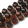Natural Mahogany Obsidian Beads Strands G-U023-A12-01-2