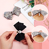SUPERFINDINGS 2Pcs Cloth with Rhinestone Shoe Buckle Clips FIND-FH0008-78A-3