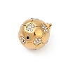 304 Stainless Steel Micro Pave Cubic Zirconia Pendants STAS-D305-02G-B-2