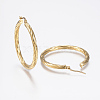 304 Stainless Steel Hoop Earrings EJEW-H322-17-3