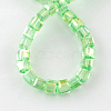 Electroplate Glass Beads Strands EGLA-R030-6x6mm-18-2