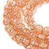 Spray Painted Crackle Glass Beads Strands CCG-Q001-6mm-05-3