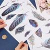 PVC Self Adhesive Feather Car Sticker DIY-WH0453-58C-3