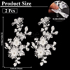 3D Flower Polyester Embroidery Sew on Appliques PATC-WH0012-33B-2