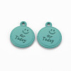 Spray Painted Alloy Pendants PALLOY-Q433-030C-RS-1