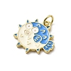 Brass Enamel Pendants KK-P338-07B-G05-2