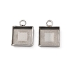 304 Stainless Steel Pendant Cabochon Settings STAS-Z201-02P-03-1