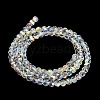 Electroplate Glass Beads Strands X-EGLA-D030-13-2