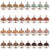 32Pcs 8 Styles Natural & Synthetic Mixed Gemstone Chip Pendants PALLOY-AB00253-1